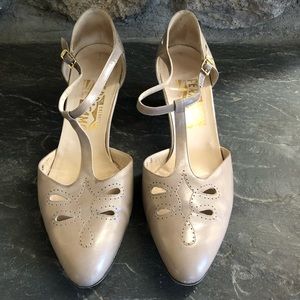 Ferragamo T-strap heels